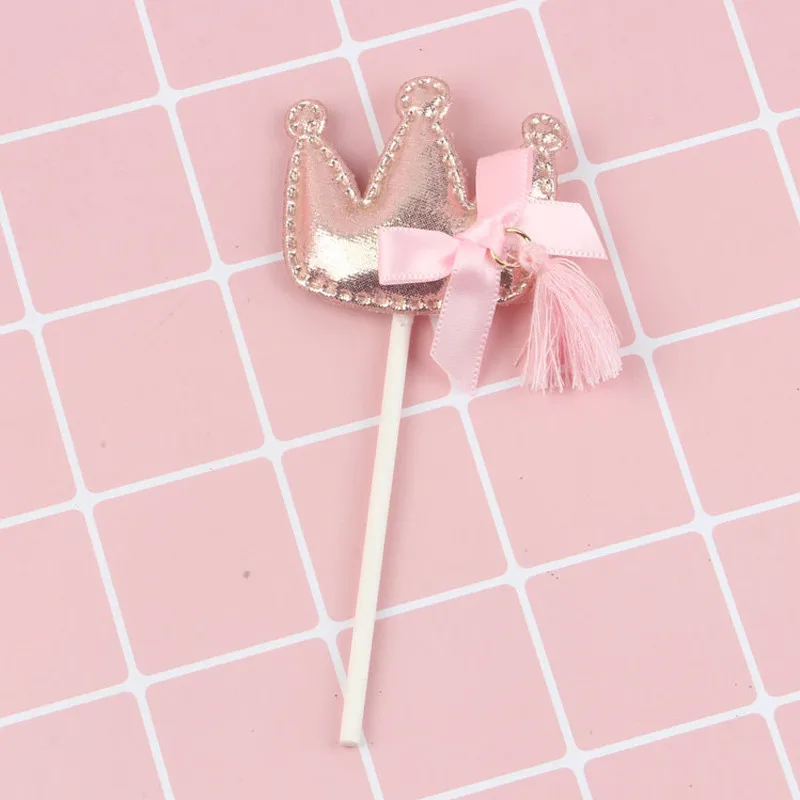 5 Pcs New Crown Star Heart Cake Topper Birthday Cake Decoration Baby Shower Kids Birthday Party Wedding Favor Supplies DE30 (1)