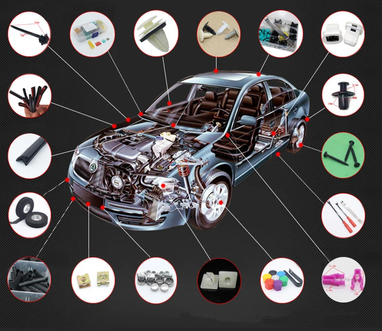 100 шт. Универсальный смешанные зажимы для Citroen C4 C5 C3 Пикассо Xsara Berlingo Saxo C2 C1 C4L DS3 Xantia DS4 C8 C-Elysee 2cv