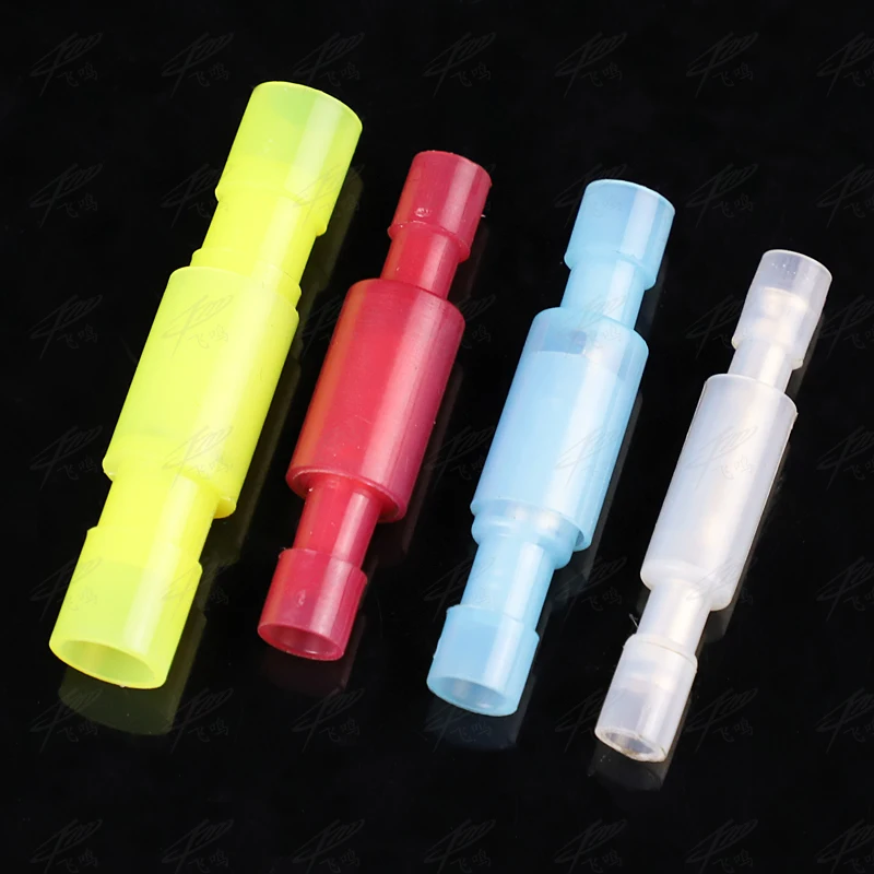 FRFNY+MPFNY 50PCS translucent Bullet Shaped Female Male Insulating Joint Wire Connector Electrical Crimp Terminal