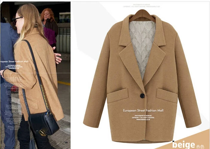 

UK New 2018 Autumn Winter Ladies Thick Quilted jacket and Coat Women Simple Single button Notched Outerwear casaco feminino