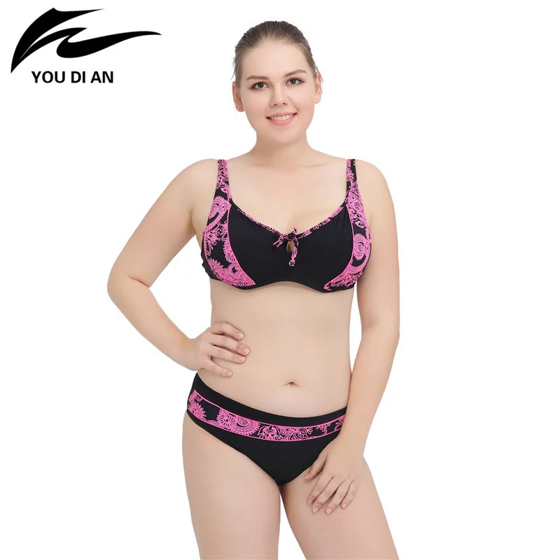 

Sexy Black Swimwear Women High Waist Bikinis Plus Size Swimwear Large Big Plus Size Bikini Set Swimsuit Women Push-up Swimsuits
