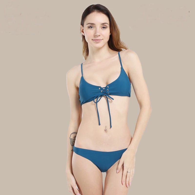 

Women sexy Solid Swimwear string Swimsuit Sexy Beach Dress bathing suit women Brazilian bikinis mujer 2019