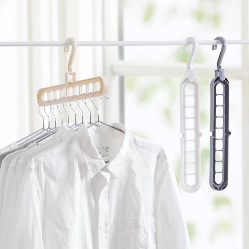 

Multi-port Clothes Hanger Home Storage Organization Drying Rack Plastic Scarf Clothes Organizer Wardrobe Magic Storage Hangers