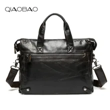 QIAOBAO, винтажная мужская деловая сумка, мужская сумка-мессенджер из коровьей кожи, мужские повседневные портфели, сумка на плечо для отдыха