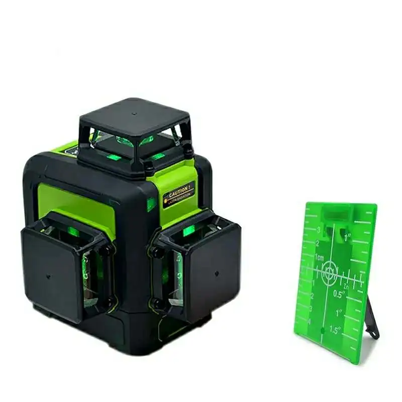 Zokoun 3x360 3D verde Rayo de líneas láser nivel con batería de litio de 5200 mah y las líneas horizontales y verticales trabajando por separado - 1