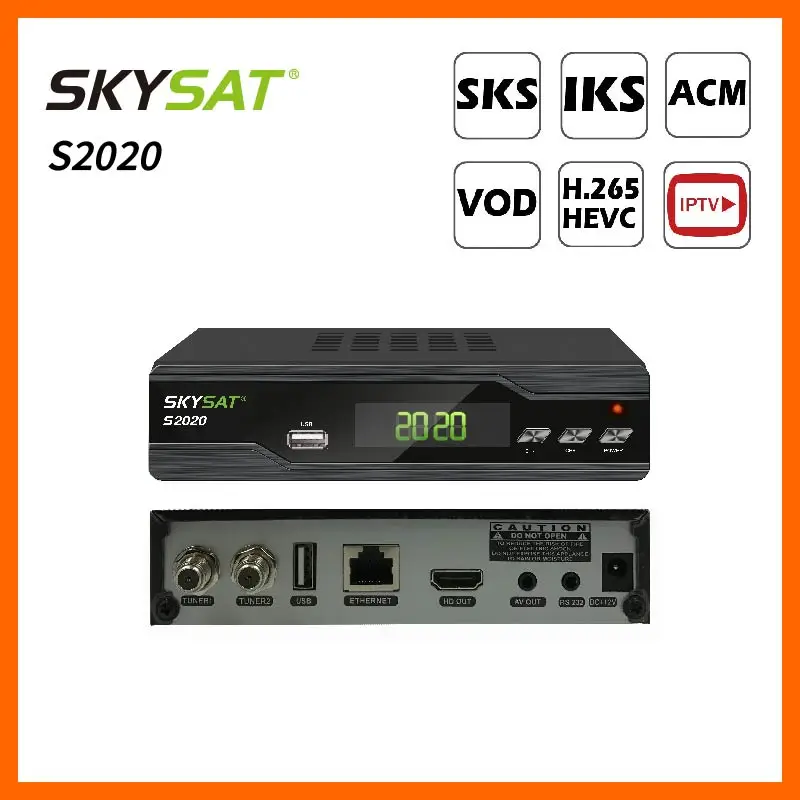 SKYSAT S2020 с IKS SKS ACM Бразилии VOD поддержка H.265 Xtream IPTV M3U Autoroll PowerVu Biss CS стабильный сервер Full HD Каналы