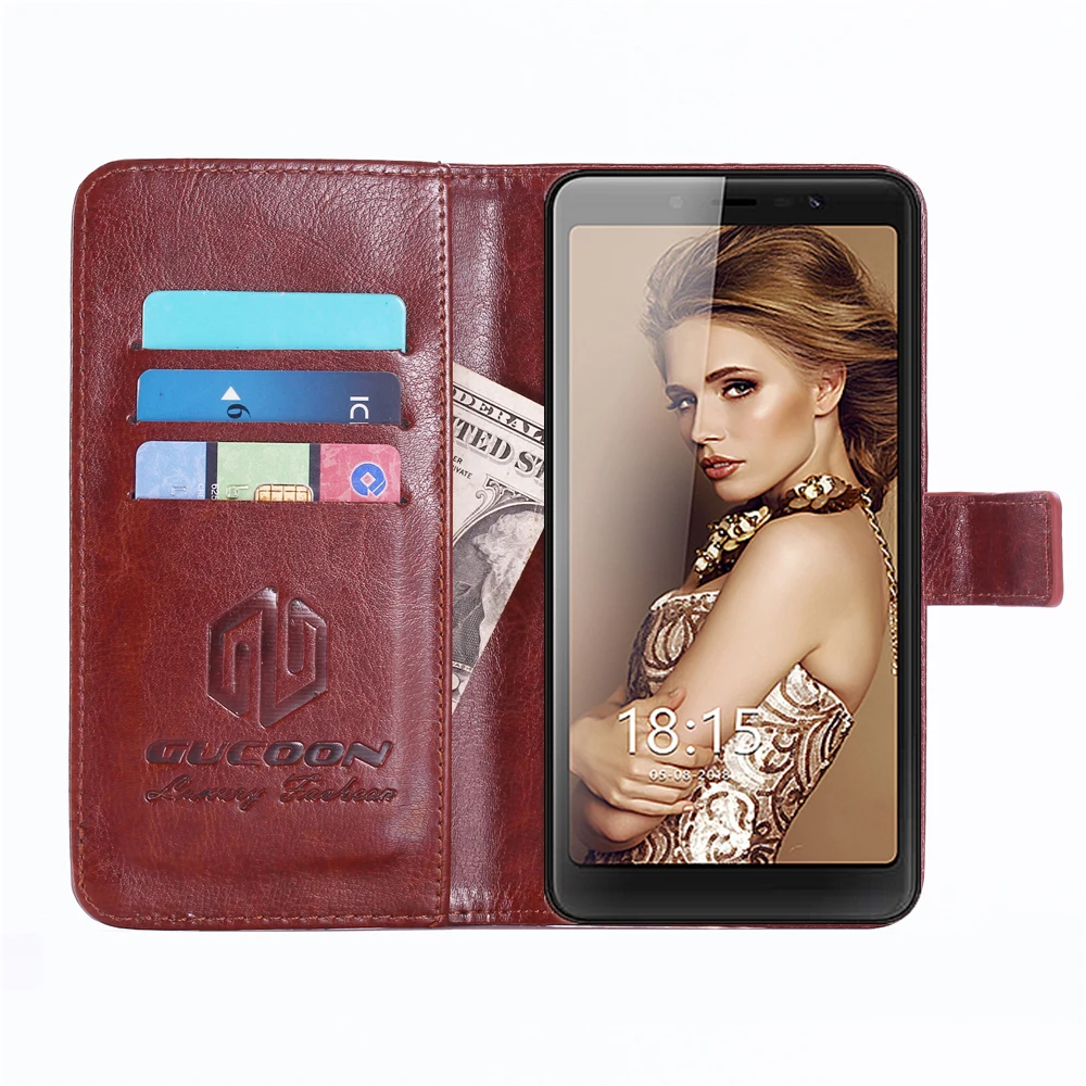 Классический чехол-бумажник GUCOON для BQ BQ-5520L шелковая крышка флип-чехол из искусственной кожи для BQ BQ-5004G Fox Phone Bag Shield