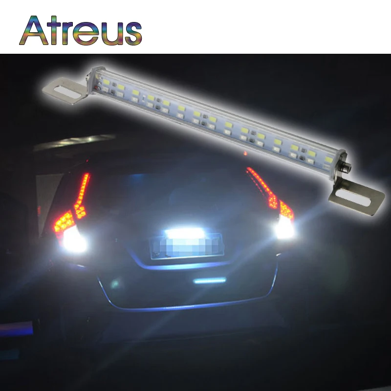 Atreus Car Led License Plate Lights 12v Turn Signals Brake Reverse Lamp White Red For Audi Bmw