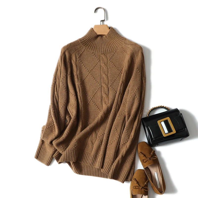 Shuchan Высокое качество Женская мода 2018 Осень 100% кашемировый свитер Джемперы Женский вязаный женский теплый пуловер вырез лодочкой свитер