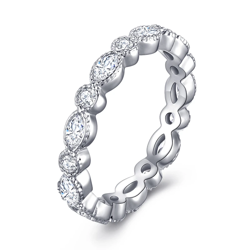 Модное Кристальное серебряное кольцо для женщин, цветок любовь, сердце, корона, кольца на палец, коктейльное Фирменное кольцо, ювелирное изделие, Прямая поставка - Цвет основного камня: 25