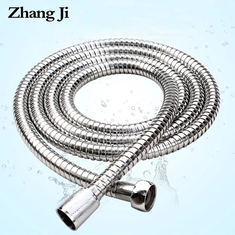 ZhangJi 1.5/2 Meters Stainless Steel Shower Hose Flexible Handheld Shower Pipe Durable Brass