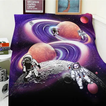 

Blankets Cobertor Warmth Soft Plush Funny Creative Sloth Astronaut Spacewalk Pink Galaxy Bed Throw Blanket Thick Plaid
