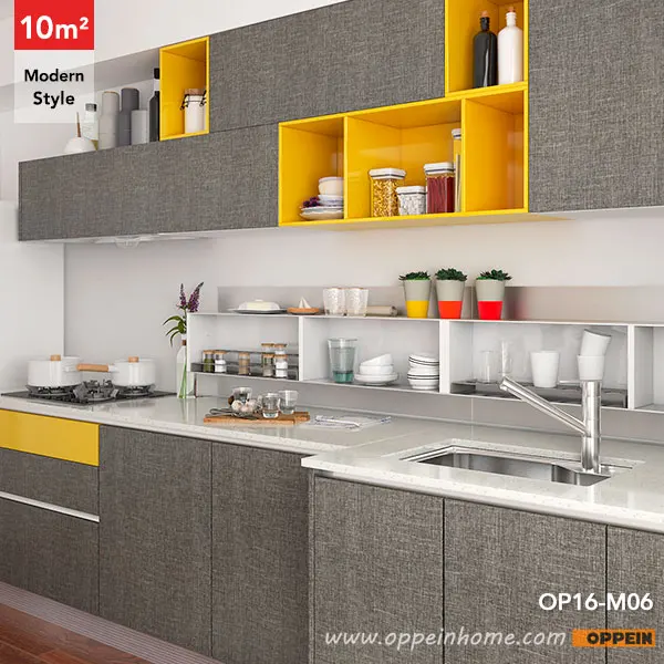10 квадратных метров прямой современный стиль кухня ette кухонный шкаф(OP16-M06