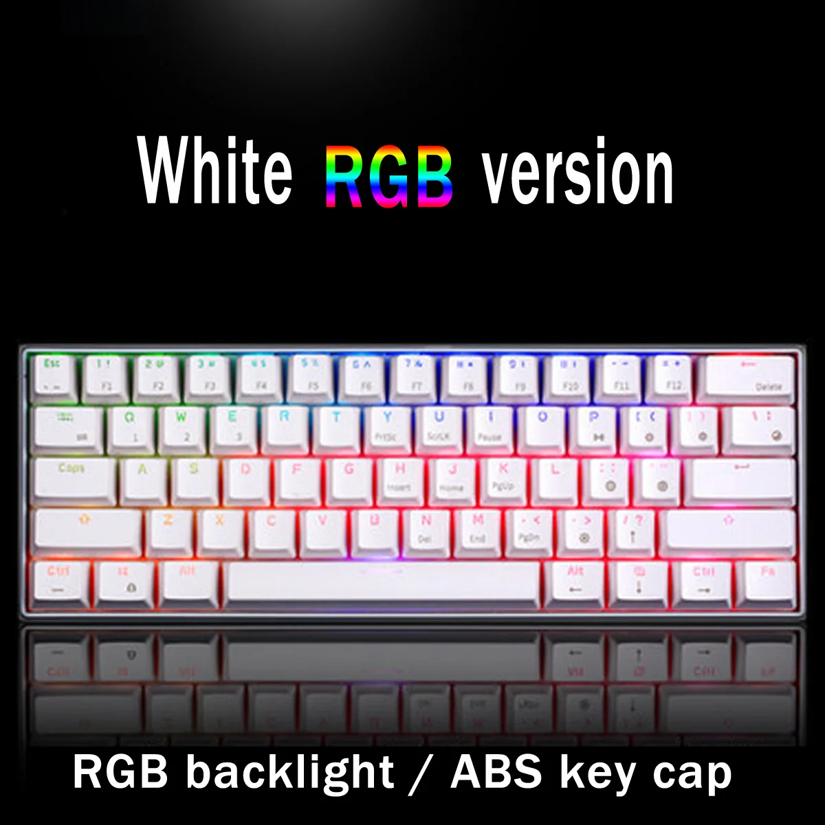 RK 61 Gateron переключатель RGB Механическая игровая клавиатура bluetooth светодиодный водонепроницаемый с подсветкой для рабочего стола английская раскладка