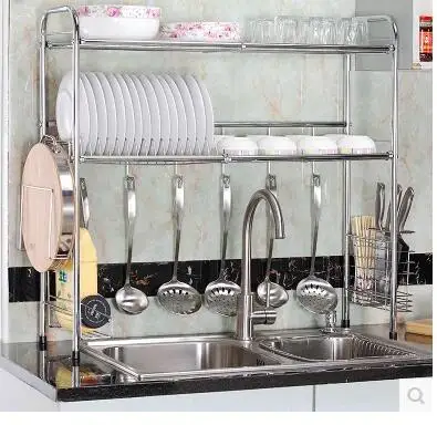 Сливная стойка для кухонной раковины из нержавеющей стали одинарная и двойная.