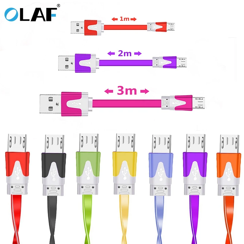 أولاف 1 m 2 m 3 m المصغّر usb كابل ل Xiaomi Redmi ملاحظة 5 برو 4 عكسها مايكرو شاحن يو اس بي كابل بيانات لسامسونج S7 الهاتف المحمول