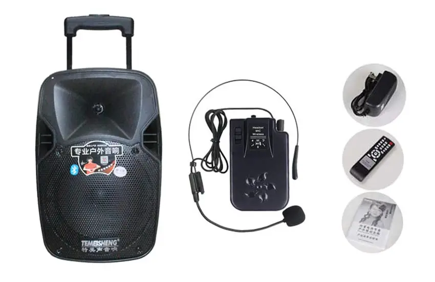 SK-105 Amplificateur vocal portable Radio FM Haut-parleurs microphone sans  fil