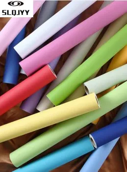 

Thicken solid color wallpaper plain self-adhesive candy color matt furniture renovation stickers frosted waterproof stickers