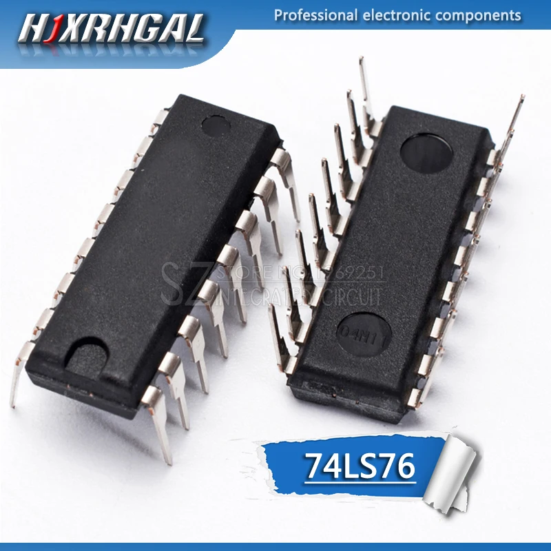 20-Pack 74LS76 IC Chips - Dual JK Flip-Flop (DIP-16)