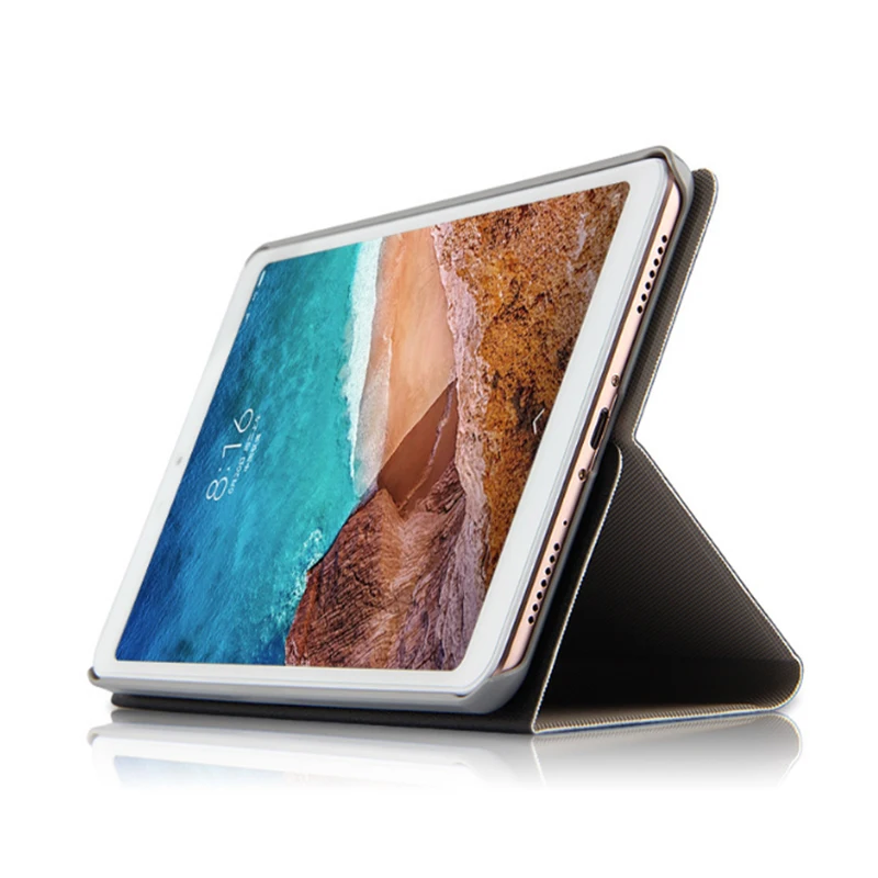 Чистый цветной чехол для Xiaomi Mi Pad 4 тонкий Ретро складной Стенд PU кожаный умный 8 0