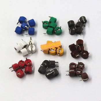 

500pcs JML06-1 6mm 5PF 10PF 20PF 30PF 40PF 50PF 60PF 70PF 120PF trimmer Adjustable capacitor 5P 10P 20P 30P 40P 50P 60P 70P 120P