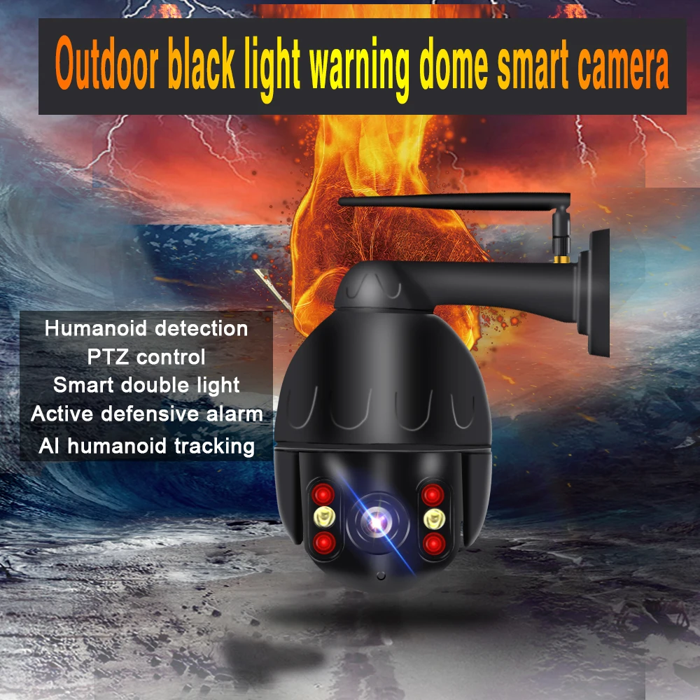  2packs Surveillance Camera Outdoor 1080P Security IP Camera Wifi Mobile Phone Remote 360 Panoramic 