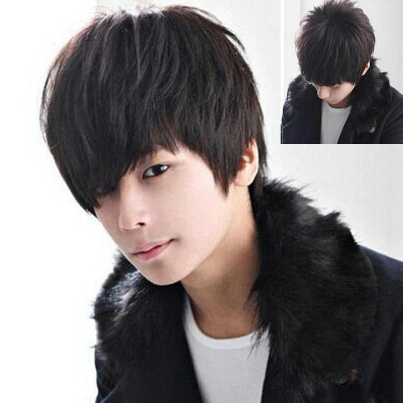 Free Ship Anime Cool Boys Mens Black Short Hair Anime Cosplay Party Full Wig Cosplay Boots Cosplay Anime Wigswig Adhesive Aliexpress