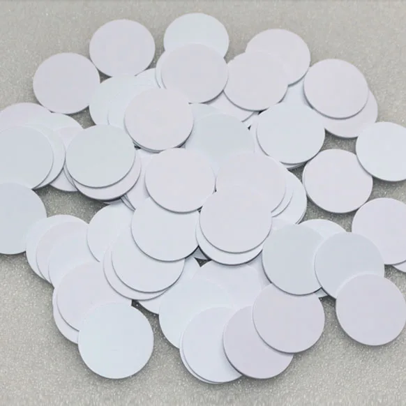 

13.56MHz ISO14443A F08(not UID changable chip) PVC tags RFID smart passive cards diameter 18mm