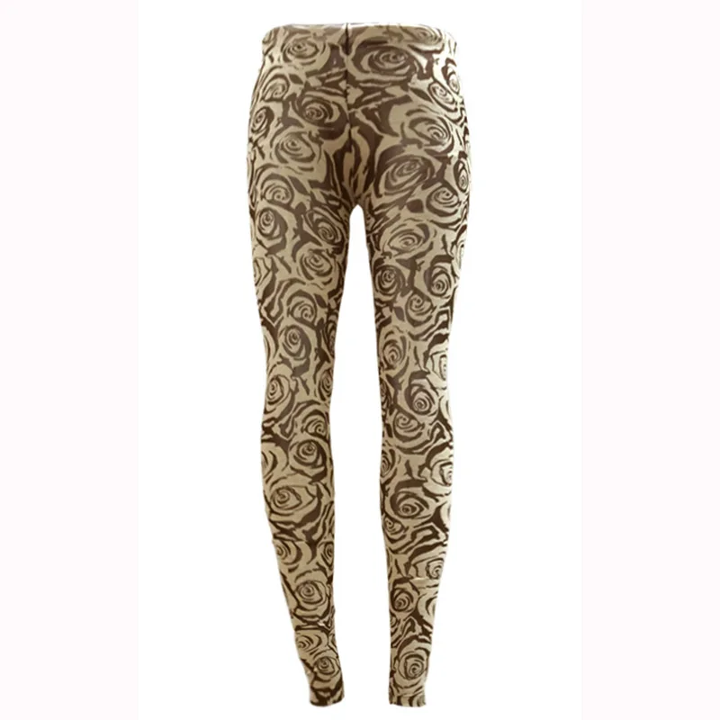 2017 Cheap Clothes Women's Leggings Vintage Roses Print Yoga Pants