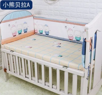 

Promotion! 5PCS crib bedding sets newborn crib bumper sets baby cot bedding sets flat sheets ,include:(bumpers+sheet)