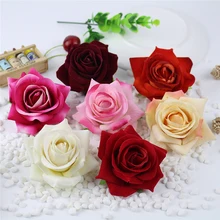 25pcs/bag roses flower Heads artificial flowers silk Flowers DIY flower wall Fake Flowers wedding car decor flowers home decor flowers