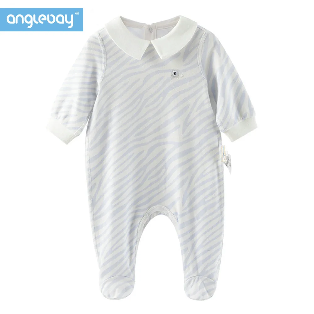 Anglebay 2018 Newborn Baby One Piece Footie Cotton Print Newborn Baby