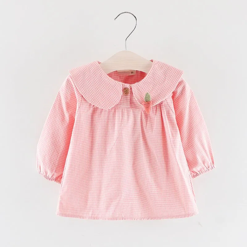 Новинка года; платье для маленьких девочек; сезон весна-осень; клетчатая хлопчатобумажная повседневная одежда; платья для новорожденных; платье принцессы для маленьких девочек; Одежда для младенцев