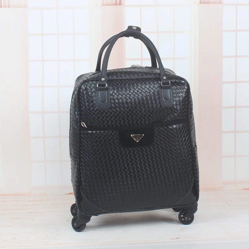 Portable trolley bag travel bag luggage PU waterproof large capacity universal wheels aluminum alloy trolley travel bag