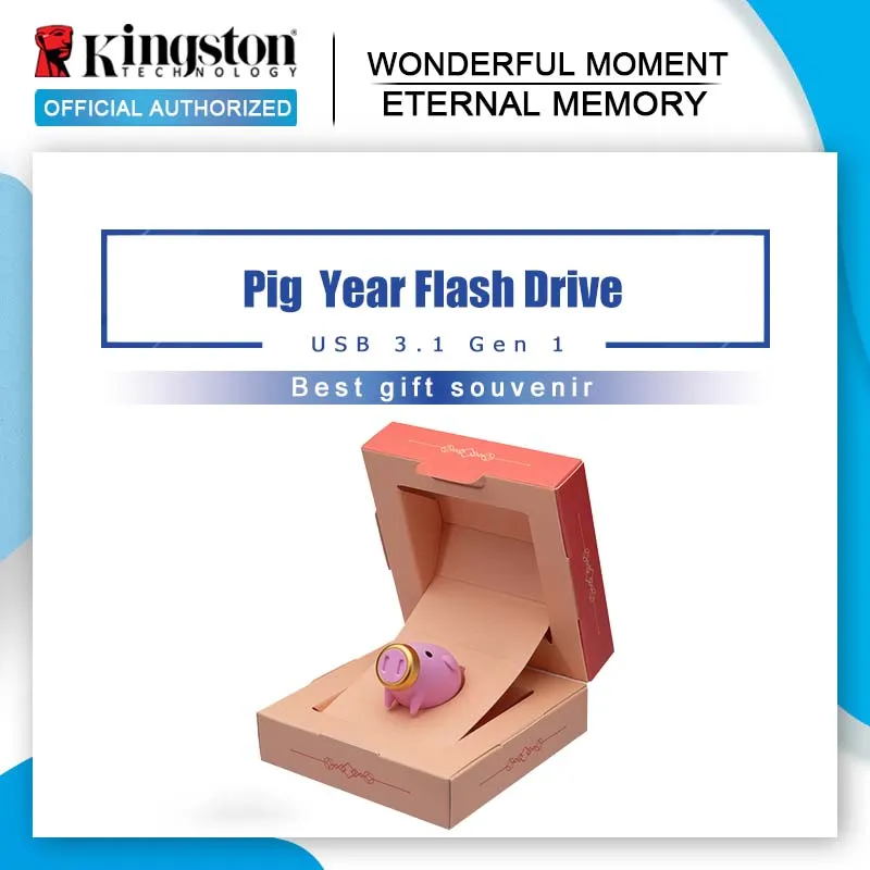 Kingston Pig Year Zodiac флеш-накопитель USB 3 1 металлическая ручка-накопитель 64 Гб