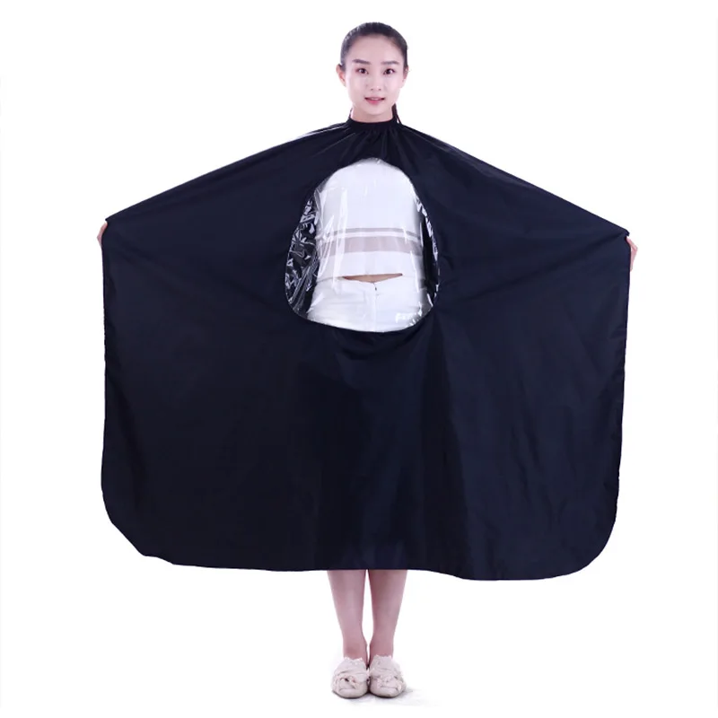 

Salon Professional Hair Styling Cape Adult Hair Cutting Coloring Styling Cape Hairdresser Wai Cloth with View Window Barber Wrap