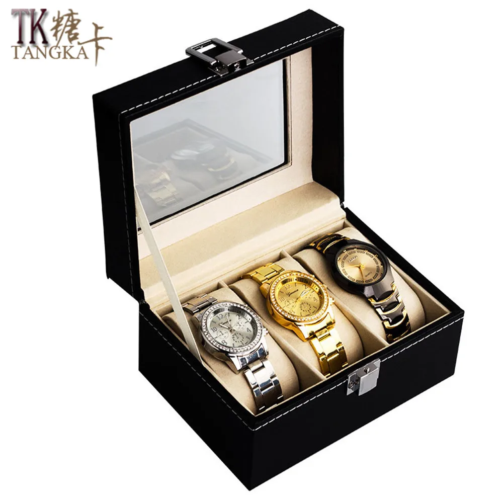 Prix pour Fshion De Luxe marques Montres Boîte En Cuir Noir 2 grille 3 grille 5 grille Bijoux Affichage Collection Cas Montre Organisateur De Stockage boîte Prix pour Fshion De Luxe marques Montres Boîte En Cuir Noir 2 grille 3 grille 5 grille Bijoux Affichage Collection Cas Montre Organisateur De Stockage boîte