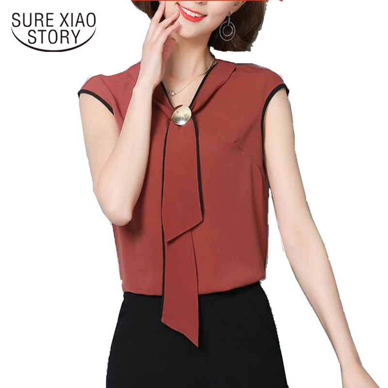 2019 New Summer new Korean version sleeveless chiffon