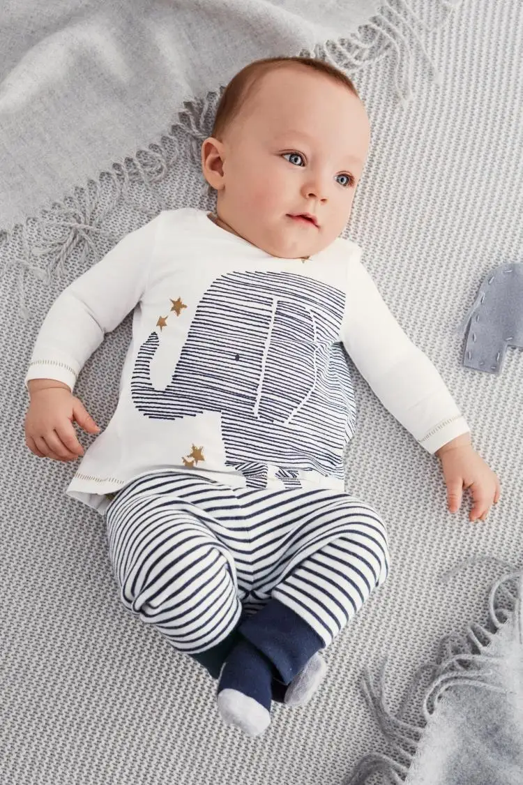 

2019new autumn style baby boy clothes cute cartoon Long sleeve T shirt + pants 2pcs suit Children clothing set infant costume