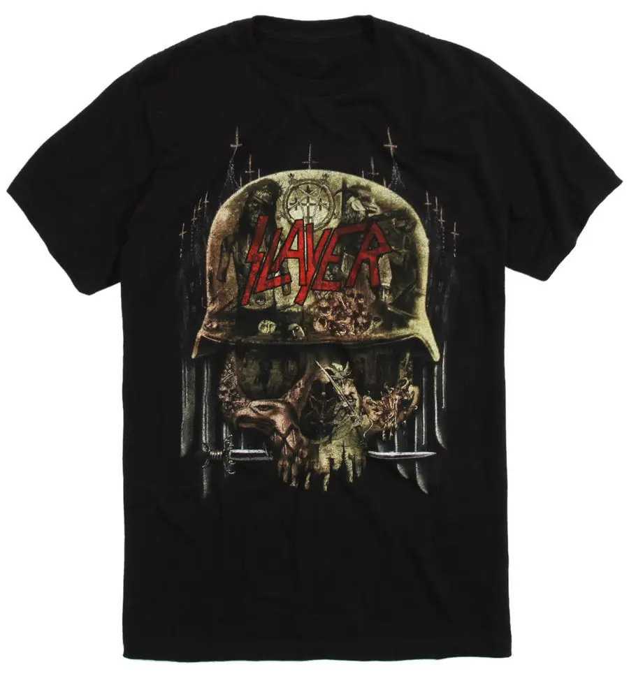 Хлопковые рубашки Новая аутентичная группа Slayer череп альбом свитшот в стиле