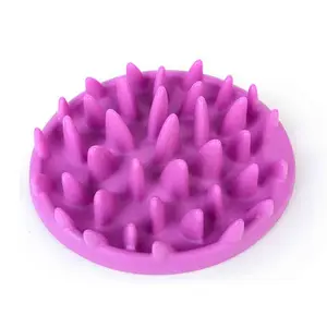 Pet Собака Кошка Интерактивная медленная миска для еды Нескользящая залпом питатель здоровое вздутие блюдо для домашних животных инструменты для кормления - изображение