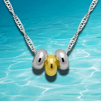 

New fashion 925 sterling silver necklace Gold silver small circle jewelry Delicate simple gift women love small adorn article