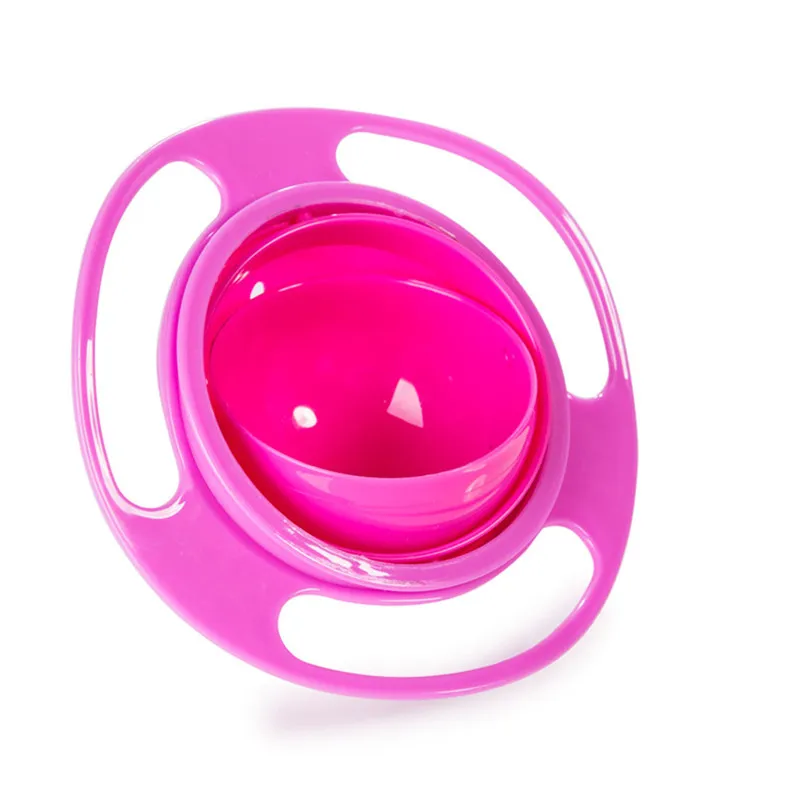 Популярная универсальная креативная фантастическая игрушка для младенцев, Практичный детский пластиковый гироскоп 360, вращающаяся непроливающаяся чаша, посуда, гироскоп НЛО - Цвет: Red
