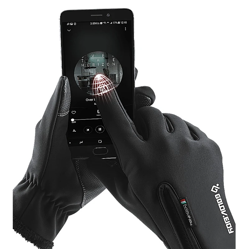 تزلج قفازات الشتاء في الهواء الطلق الرياضة الدافئة الثلج الثلج التزلج قفازات الرجال تعمل باللمس للماء المضادة للانزلاق الزحافات الثلوج قفا...