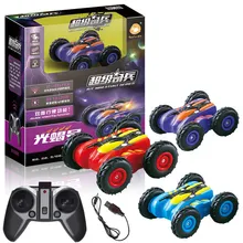 Радиоуправляемая пластиковая машинка HappyCow, 3,7 в, мигающая, готовая к работе, 4 канала, вращение на 360 градусов, пульт дистанционного управления, багги, 777-606 для детей