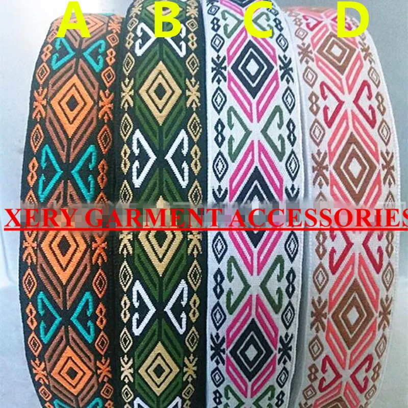 

40mm nations style jacquard webbing, nations style belt, American native style,XERY-CF0821A guitar strap ribbon
