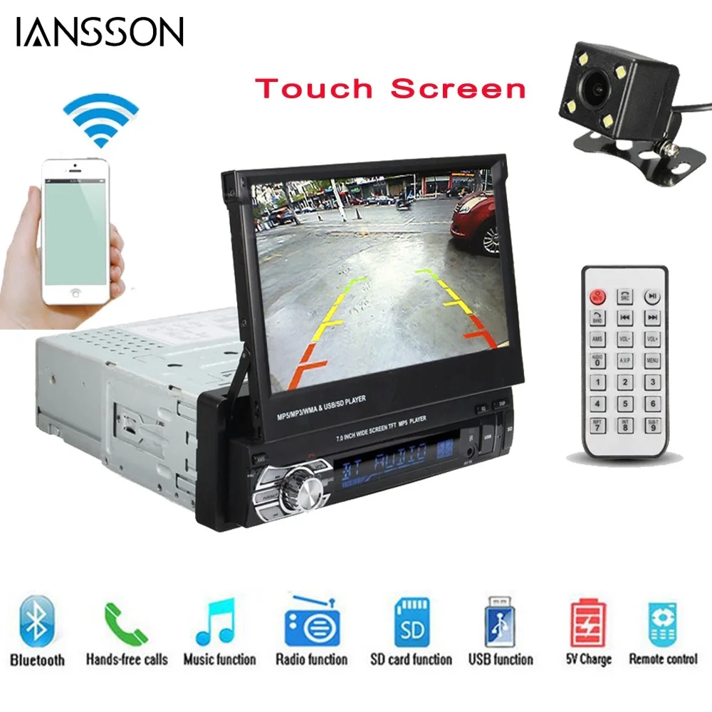 Autoradio Bluetooth GPS 12V Car Radio player 1 din 7"HD ...