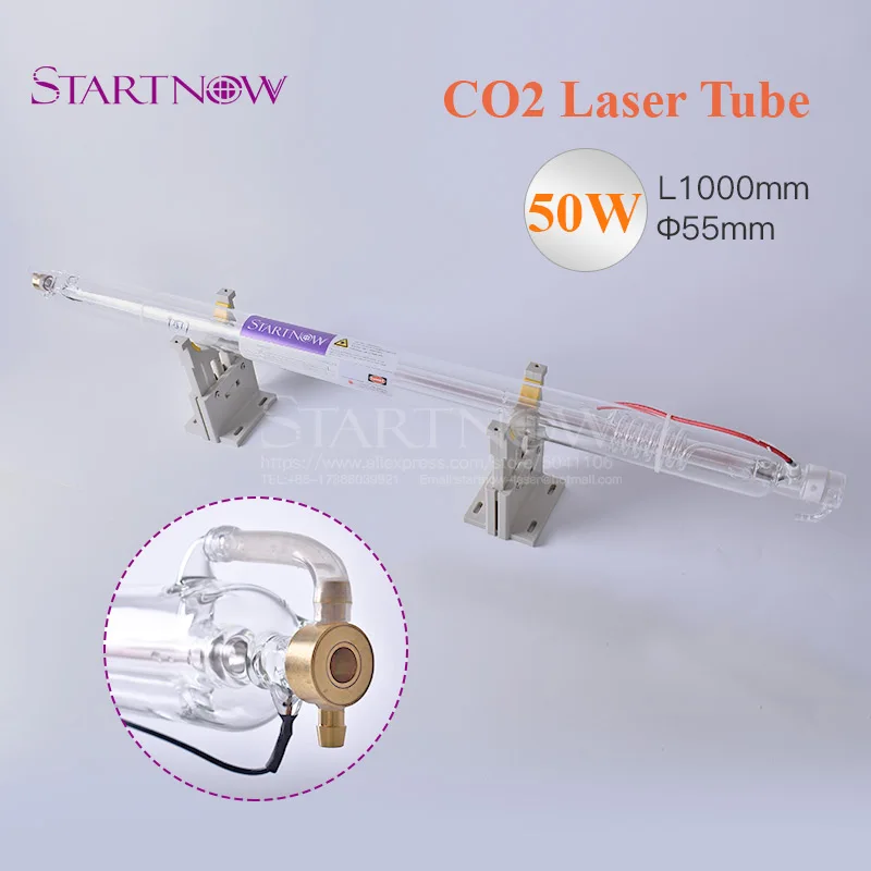 CO2 стеклянная трубка 50 Вт 1000 мм Диаметр. 55 мм СО2 лазерная трубка для лазерной резной головки гравировки маркера резки деталей оборудования