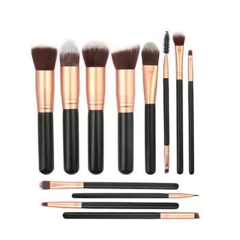 

12Pcs Beauty Makeup Wood Brushes Tool Set Cosmetic Powder Eye Shadow Make Up Brushes Kit Makeup Cosmetics Soft Synthetic Hair