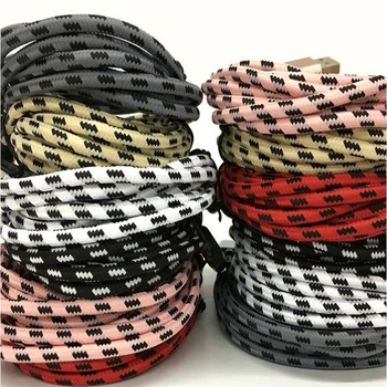

100pcs/lot 3M 10FT Aluminium Alloy braided nylon fabric 8pin usb data charger cable Cord for iphone X XS 6 7 8